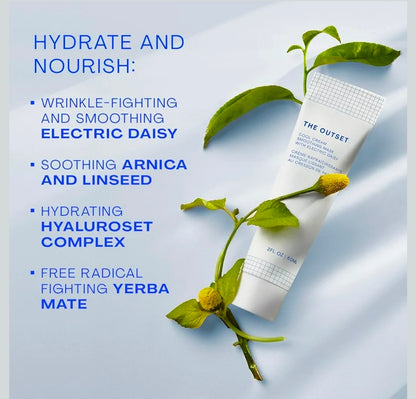 Mascarilla suavizante The Outset Cool Cream: hidratante, suavizante, antiarrugas, alisante, redensificante, limpia, vegana, sin gluten.