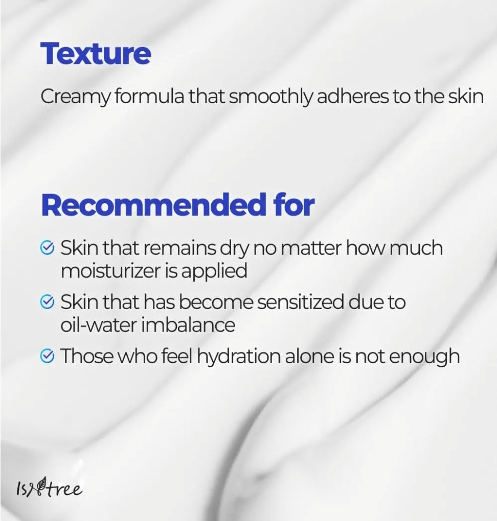 ISNTREE Hyaluronic Acid Moist Cream - Deep Hydration for Dry Skin, Balances Oil & Moisture, Lightweight & Non-Greasy, Fragrance-Free