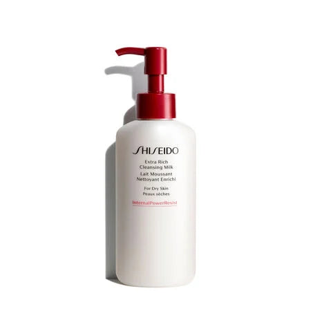 Leche limpiadora extra rica Shiseido: limpiador suave e hidratante para piel seca