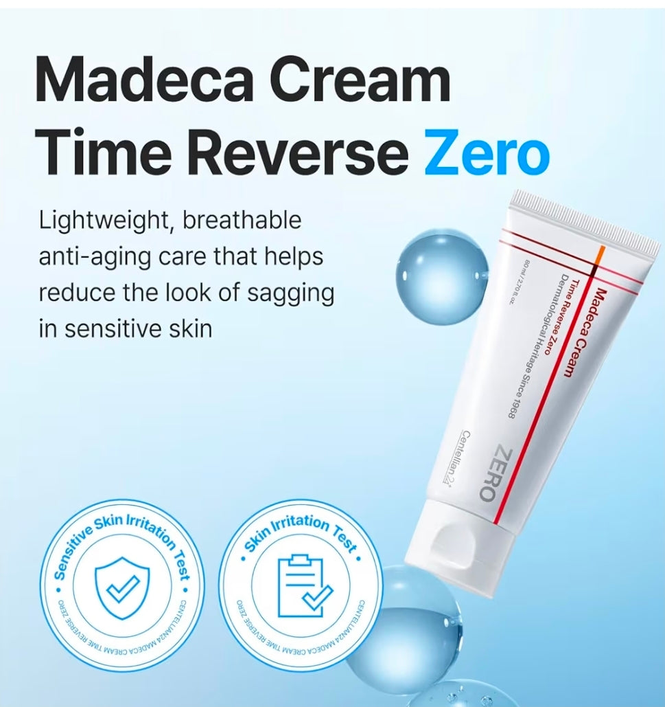 CENTELLIAN 24 Madeca Cream Time Reverse Zero - Anti-Aging Face Moisturizer, Korean Face Cream with Centella Asiatica & TECA, Firming, Wrinkle Care, Barrier Repair for Sensitive & Oily Skin