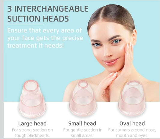 Precision Beauty Deep Cleaning Pore Suctioning System - Blackhead Remover Pore Vacuum & Cleanser, Blemish & Blackhead Removal Tool, Home Facial Treatment