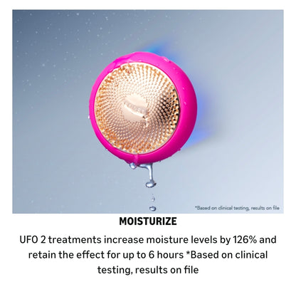 Foreo UFO 2 - Swedish Beauty Tech Power Mask - Supercharged LED Cooling/Warming 1 min Face Treatment - Microcurrent Face Moisturizer - Dark Spot & Acne Scar Treatment for Face - Anti Aging – Nourishing - Pearl Pink