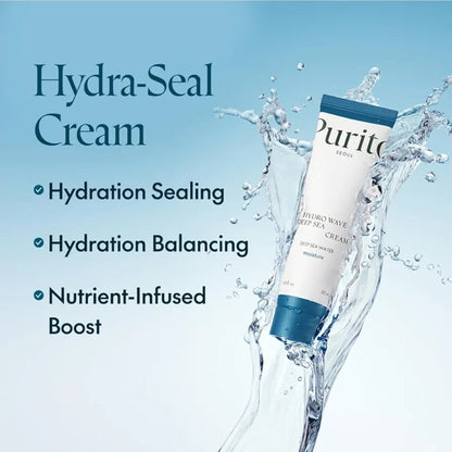 PURITO Deep Sea Cream, Hydration - Lightweight, for All Skin Types, Daily Face Moisturizer, Vegan & Cruelty-Free