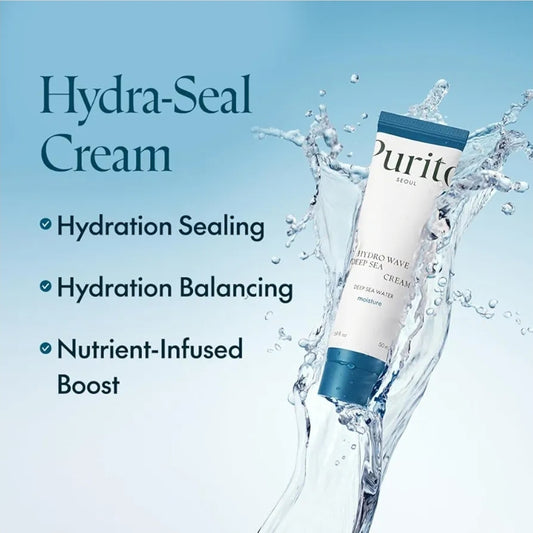 PURITO Deep Sea Cream, Hydration - Lightweight, for All Skin Types, Daily Face Moisturizer, Vegan & Cruelty-Free