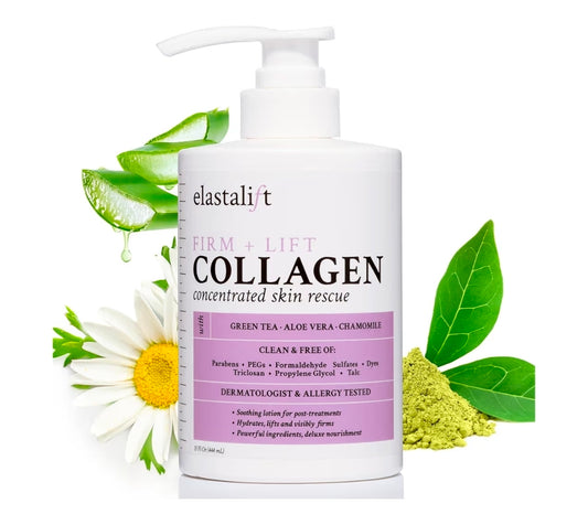 Elastalift Collagen Cream Skin Care Face Lotion & Body Lotion - Fragrance Free Skin Tightening Cream Collagen Firming Lotion Body Moisturizer For Crepey Skin, Stretch Marks, & Cellulite