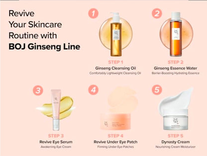 Parches para ojeras Beauty of Joseon Revive con retina y ginseng: mascarillas con péptidos de colágeno para bolsas y bolsas debajo de los ojos (30 pares)