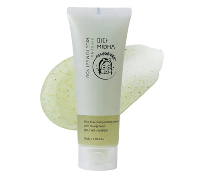 MIDHA Low pH Rice Gentle Cleanser with Mung Bean - Removes impurities, purify the skin, and support hydration