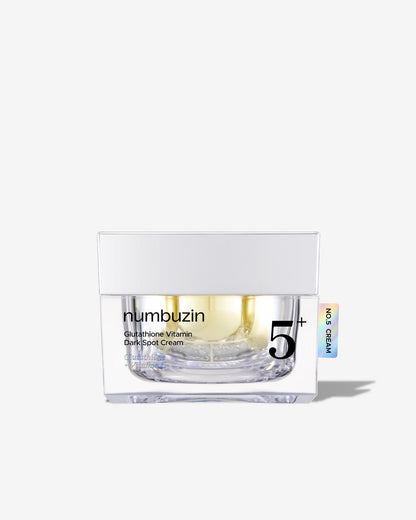 No.5+ Glutathione Vitamin Dark Spot Cream - Moisturizer with antioxidants, skin repairing and regenerating ingredients, deeply moisturizes and strengthens skin barrier while gently fading hyperpigmentation and dark spots