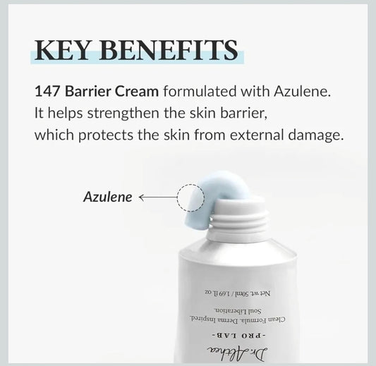 Dr. Althea 147 Barrier Cream - Daily Skin Barrier Care, Deep Hydrating with Hyaluronic Acid & Ceramides, Vegan Skincare for All Skin Types