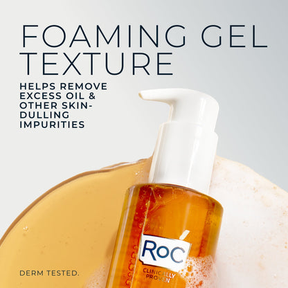 RoC MULTI CORREXION Revive + Glow Gel Cleanser - Cleanses, resurfaces, and extracts impurities