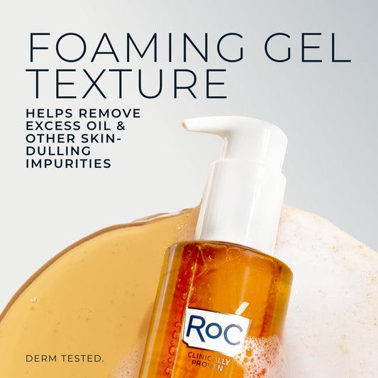 RoC MULTI CORREXION Revive + Glow Gel Cleanser - Cleanses, resurfaces, and extracts impurities