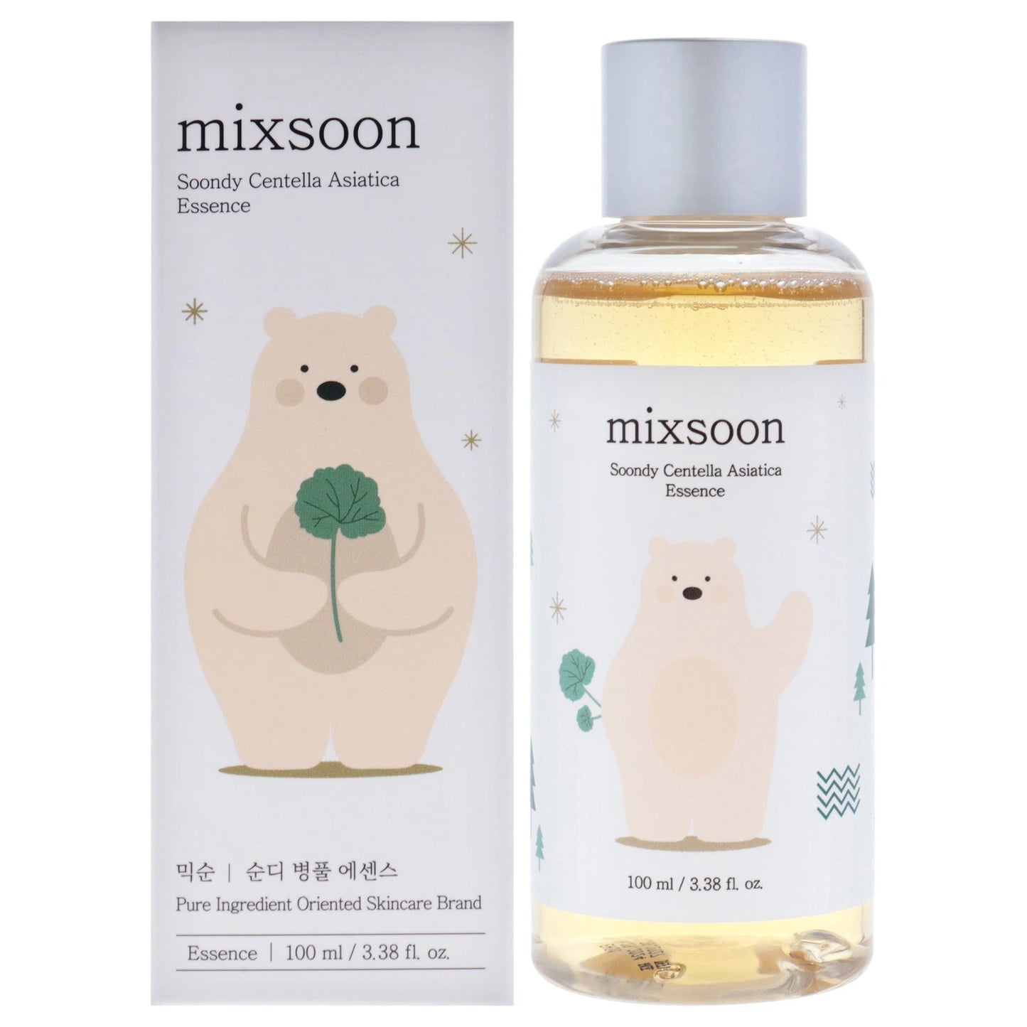 Mixsoon Soondy Centella Asiatica Essence-Soothing and Calming for Face, Jeju Island Cica Extracts and Hydrating Formula for Balanced Skin 3.38 fl.