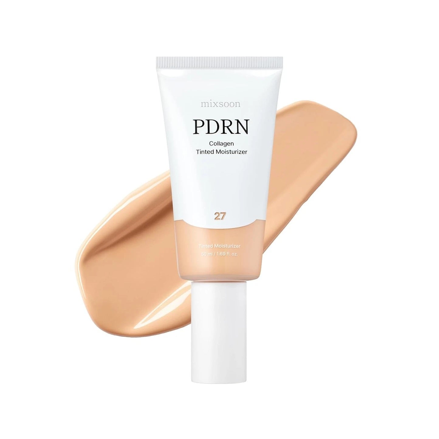 mixsoon PDRN Collagen Tinted Moisturizer Korean Glass Skin (No. 27 Aura) - Skincare-Infused Base with Rice PDRN & Peptides, 24H Vibrant Glow & Luminous Hydration, 10 Shades (Copy)