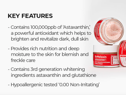 Dr.Melaxin, AstaxanthinRX, Anti-Freckles & Whitening Capsule Cream
