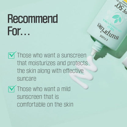 ETUDE, Sunprise, Mild Airy Finish Sun Milk, SPF 50+