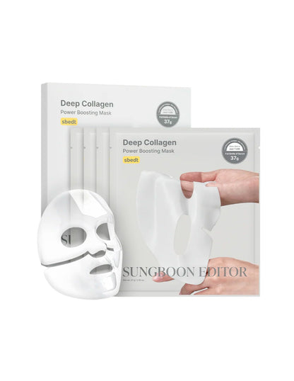 SUNGBOON EDITOR Deep Collagen (1 mask) Overnight mask Real Collagen for Elasticity Hydrating Collagen Face Mask