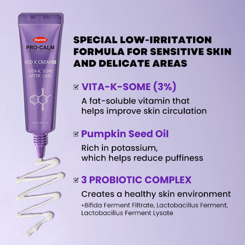 Hanmi PRO-CALM Vitamin-K Red X Cream  Derma Calming Cream for Redness & Irritation | CICA-Based Soothing Moisturizer for Sensitive Skin & Barrier Support | Hypoallergenic
