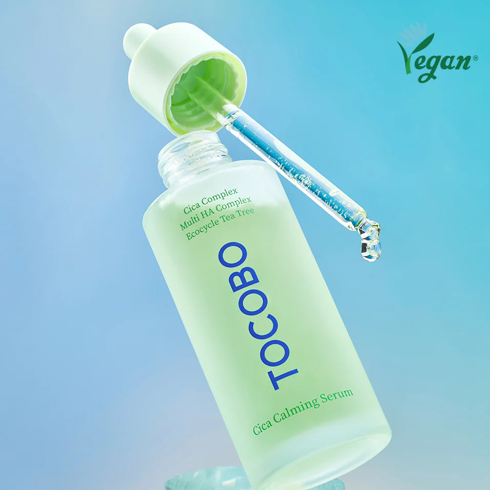 Tocobo Cica Calming Serum, Calm and hydrate sensitive skin with this lightweight, fast-absorbing serum.